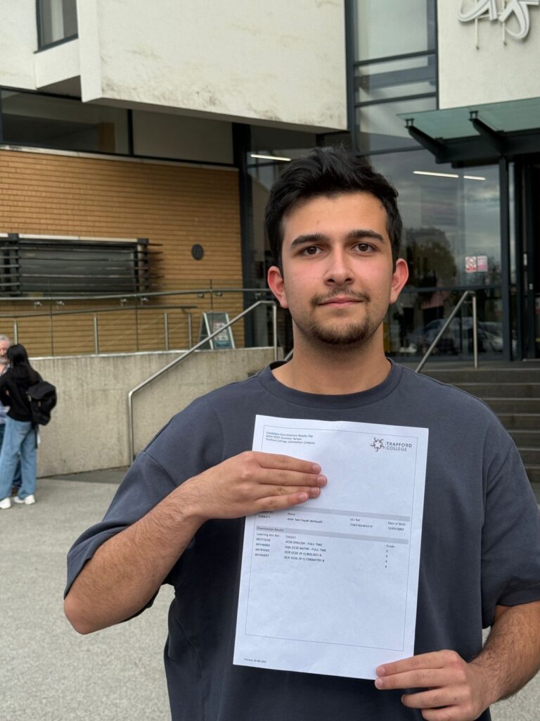 Amirsam Sayah holding his results